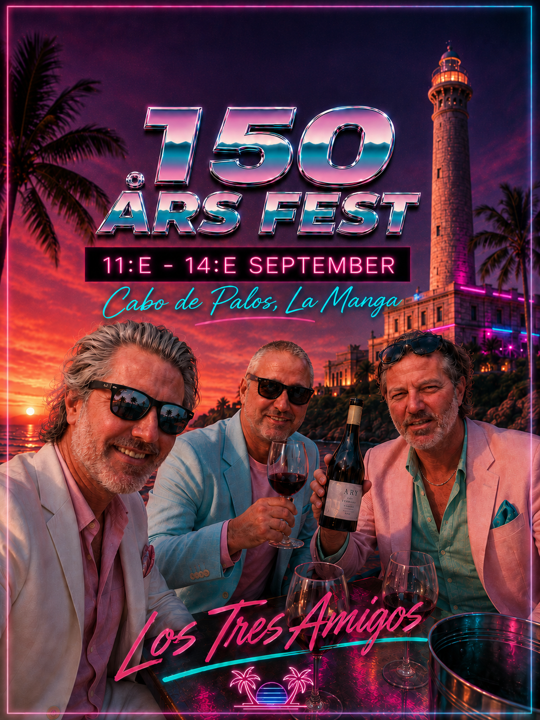 Los Tres Amigos, 150 års fest, Cabo de Palos 11–14 september